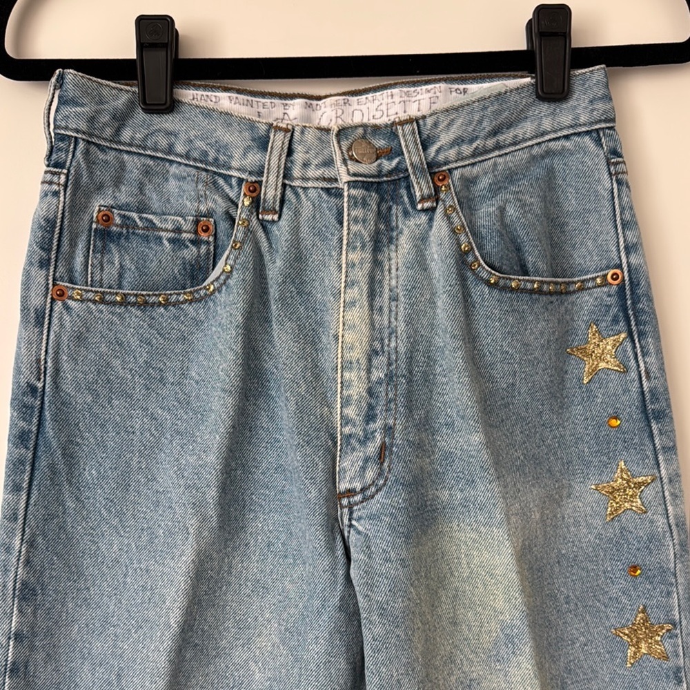 Vintage 90s Custom Farlow Paris Embellished Jeans - Picture 3 of 13